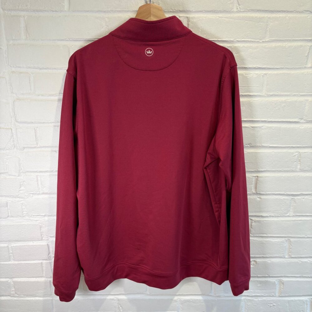 Peter Millar Performance 1/4 Pullover Maroon Big … - image 2